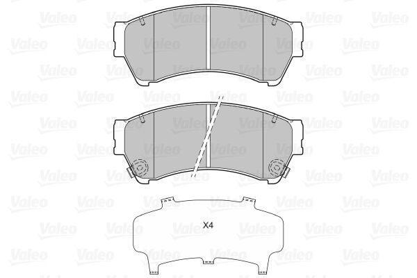 VALEO, Kit de plaquettes de frein, frein à disque