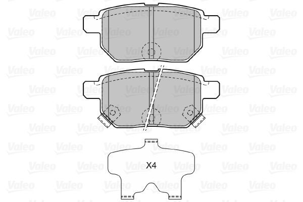 VALEO, Kit de plaquettes de frein, frein à disque