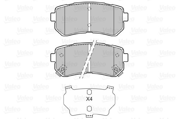 VALEO, Kit de plaquettes de frein, frein à disque