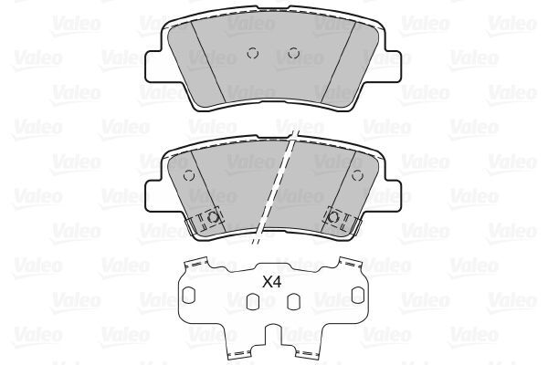 VALEO, Kit de plaquettes de frein, frein à disque
