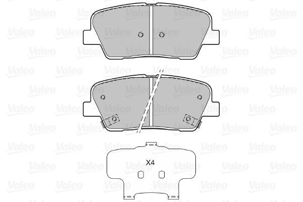 VALEO, Kit de plaquettes de frein, frein à disque