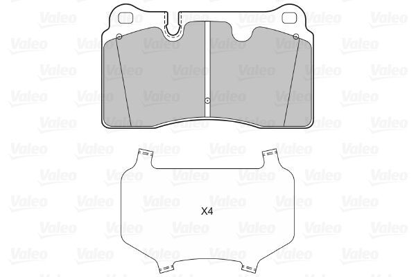 VALEO, Kit de plaquettes de frein, frein à disque