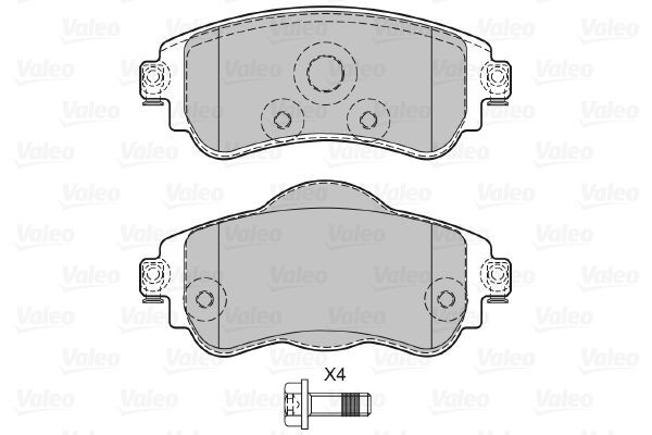 VALEO, Kit de plaquettes de frein, frein à disque