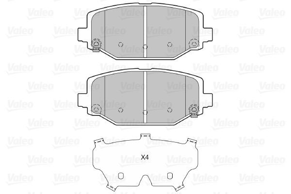 VALEO, Kit de plaquettes de frein, frein à disque