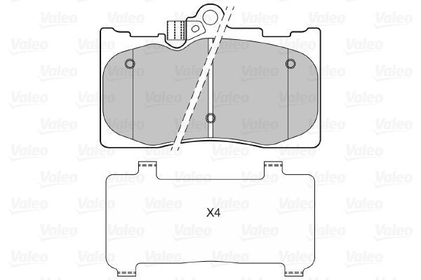 VALEO, Kit de plaquettes de frein, frein à disque