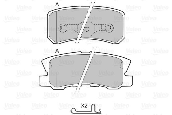 VALEO, Kit de plaquettes de frein, frein à disque