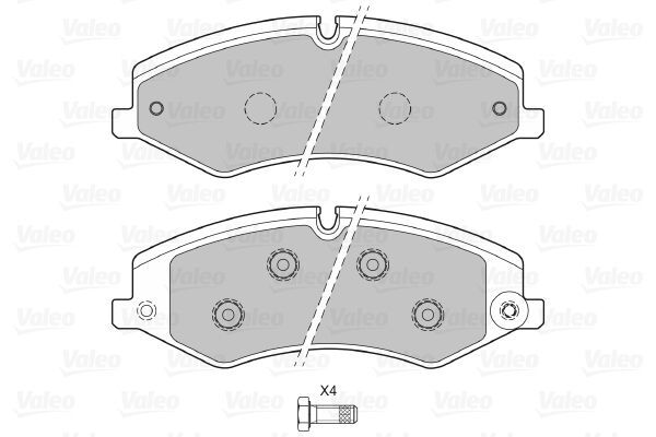 VALEO, Kit de plaquettes de frein, frein à disque