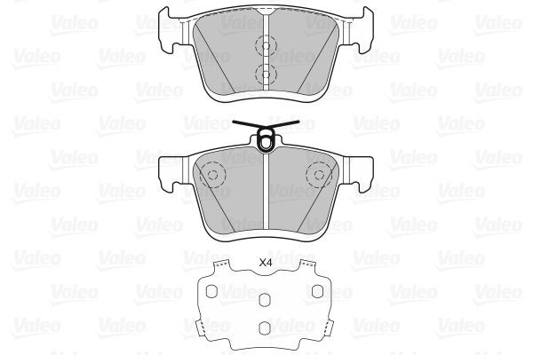 VALEO, Kit de plaquettes de frein, frein à disque