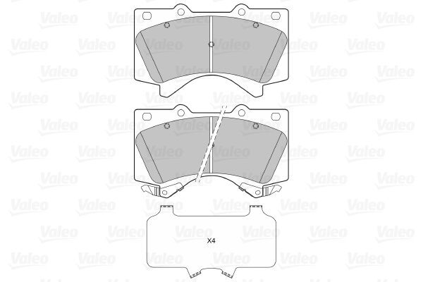 VALEO, Kit de plaquettes de frein, frein à disque
