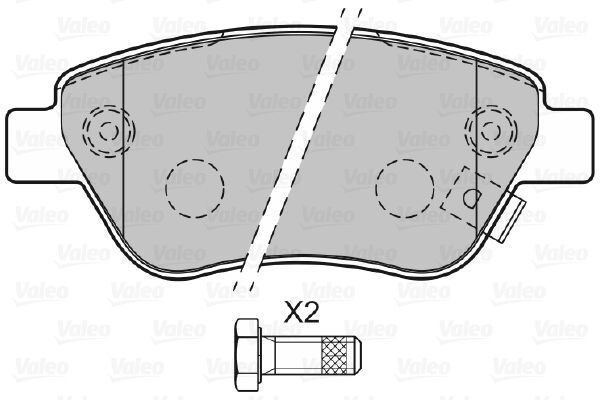 VALEO, Kit de plaquettes de frein, frein à disque