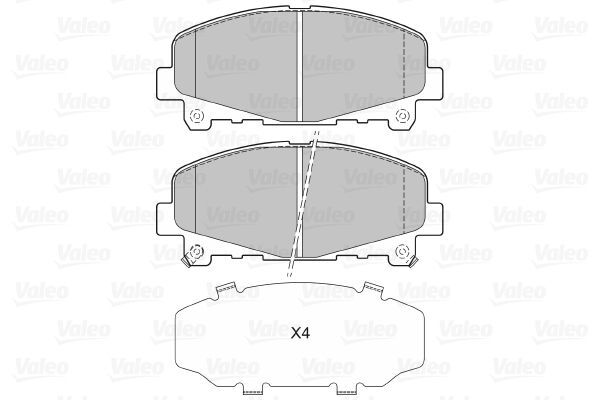 VALEO, Kit de plaquettes de frein, frein à disque