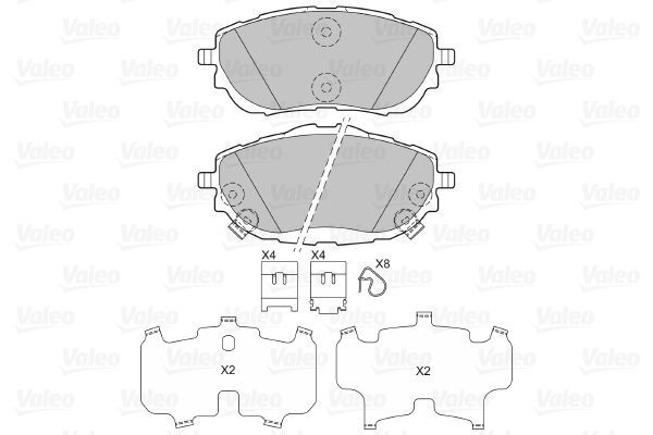 VALEO, Kit de plaquettes de frein, frein à disque