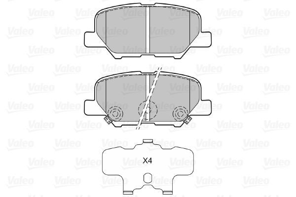 VALEO, Kit de plaquettes de frein, frein à disque