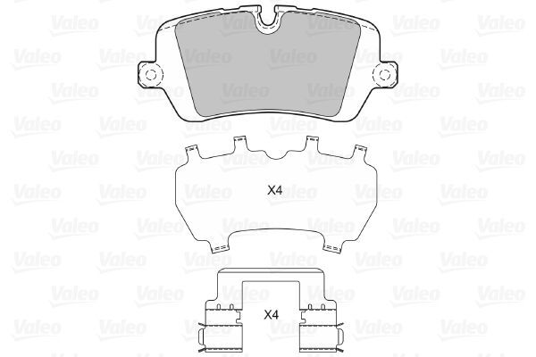 VALEO, Kit de plaquettes de frein, frein à disque