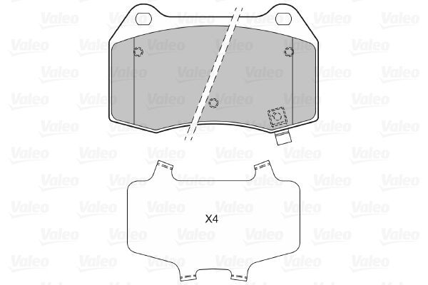 VALEO, Kit de plaquettes de frein, frein à disque