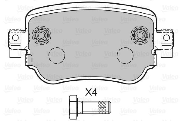 VALEO, Kit de plaquettes de frein, frein à disque