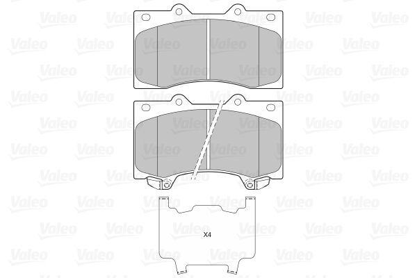 VALEO, Kit de plaquettes de frein, frein à disque