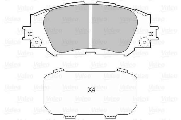 VALEO, Kit de plaquettes de frein, frein à disque