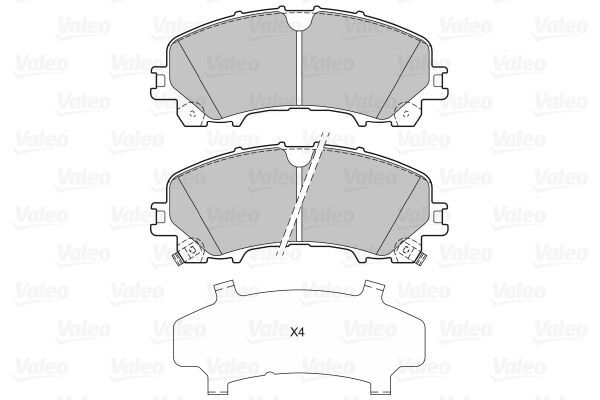 VALEO, Kit de plaquettes de frein, frein à disque