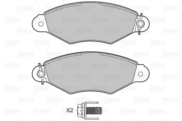 VALEO, Kit de plaquettes de frein, frein à disque