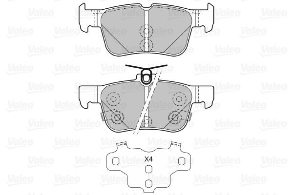 VALEO, Kit de plaquettes de frein, frein à disque