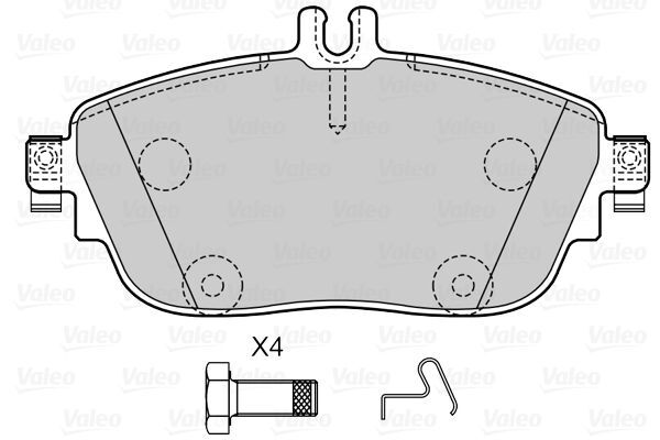 VALEO, Kit de plaquettes de frein, frein à disque