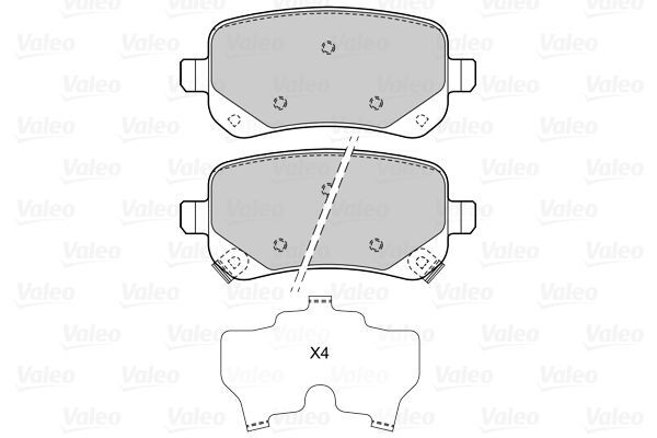 VALEO, Kit de plaquettes de frein, frein à disque