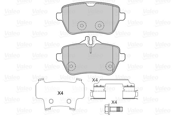 VALEO, Kit de plaquettes de frein, frein à disque