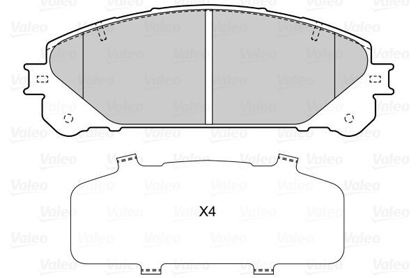 VALEO, Kit de plaquettes de frein, frein à disque