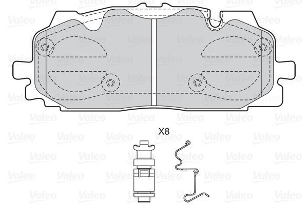 VALEO, Kit de plaquettes de frein, frein à disque