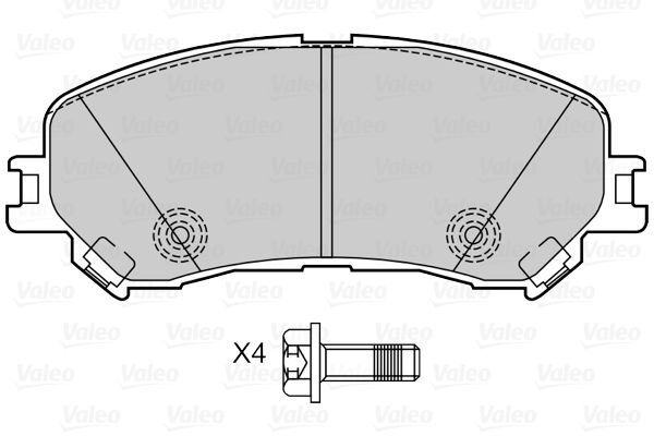 VALEO, Kit de plaquettes de frein, frein à disque