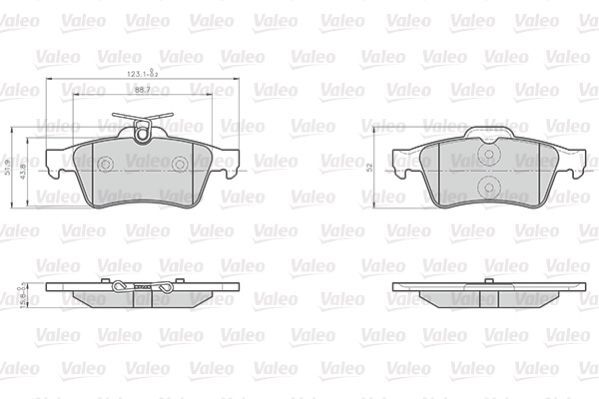 VALEO, Kit de plaquettes de frein, frein à disque