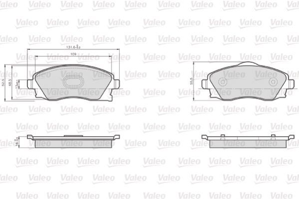 VALEO, Kit de plaquettes de frein, frein à disque