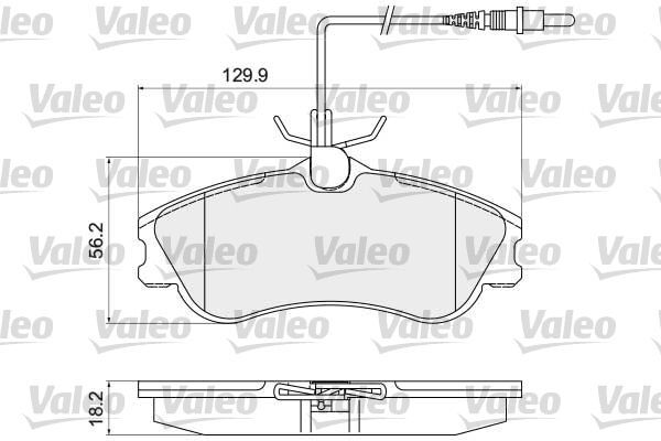 VALEO, Kit de plaquettes de frein, frein à disque