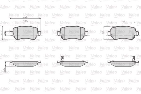 VALEO, Kit de plaquettes de frein, frein à disque