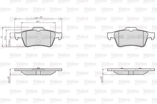 VALEO, Kit de plaquettes de frein, frein à disque