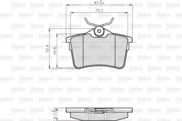 VALEO, Kit de plaquettes de frein, frein à disque