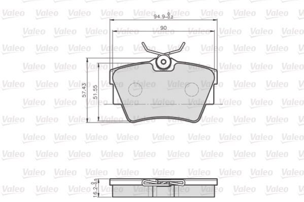 VALEO, Kit de plaquettes de frein, frein à disque