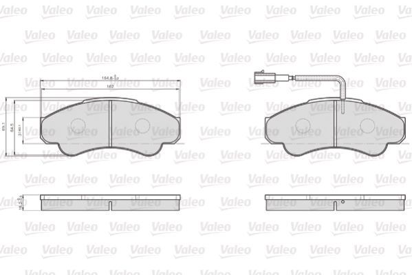 VALEO, Kit de plaquettes de frein, frein à disque