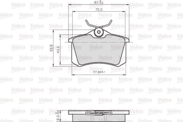 VALEO, Kit de plaquettes de frein, frein à disque