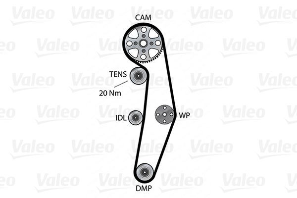 VALEO, Pompe à eau + kit de courroie de distribution