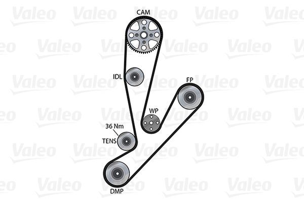 VALEO, Pompe à eau + kit de courroie de distribution