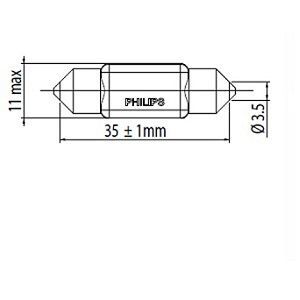 PHILIPS, Ampoule, feu éclaireur de plaque