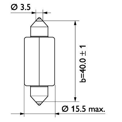 PHILIPS, Ampoule, feu éclaireur de plaque