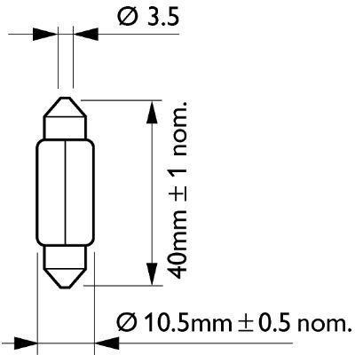 PHILIPS, Ampoule, feu éclaireur de plaque