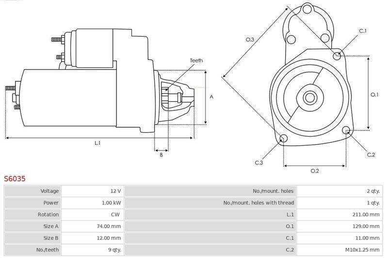 AS-PL, Stator, alternateur