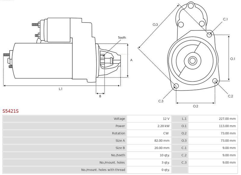 AS-PL, Stator, alternateur