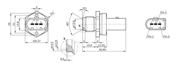 BOSCH, Capteur, pression de carburant