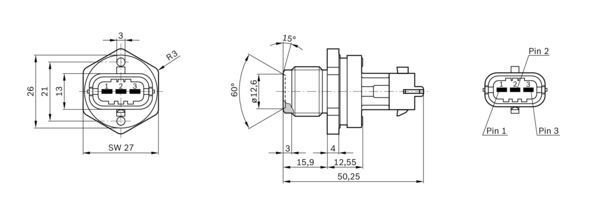 BOSCH, Capteur, pression de carburant