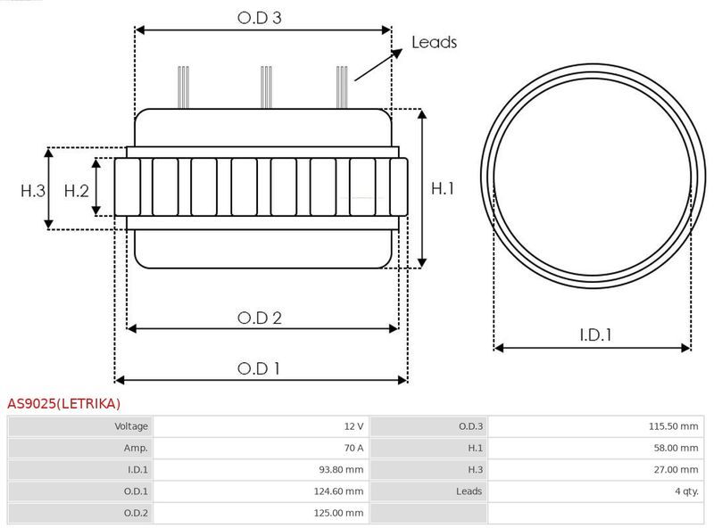 AS-PL, Stator, alternateur